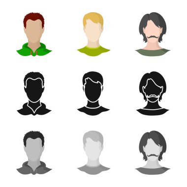 Professional vektör çizim ve fotoğraf oturum açın. Profil stok vektör çizim ve profesyonel kümesi.