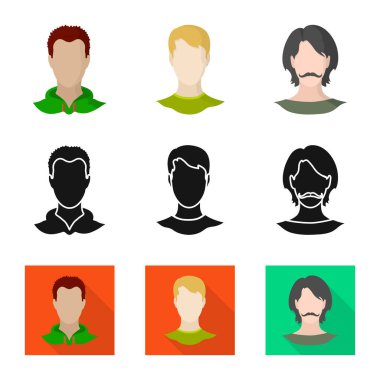 Profesyonel ve fotoğraf simge vektör Illustration. Web için profesyonel ve profil hisse senedi simgesi kümesi.