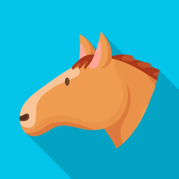 Isolierte Objekt von Pferd und Gesicht Logo. Set von Pferd und Haustier Vektor-Symbol für Aktien. — Stockvektor