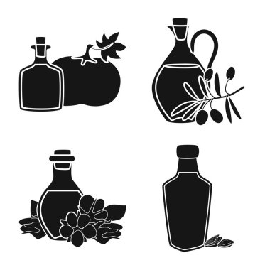 Petrol ve tarım simge vektör Illustration. Web için petrol ve cam hisse senedi simgesi kümesi.