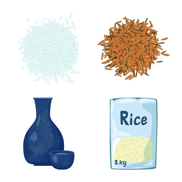 Illustration vectorielle du logo alimentaire et biologique. Collection d'icônes vectorielles alimentaires et agricoles pour le stock . — Image vectorielle
