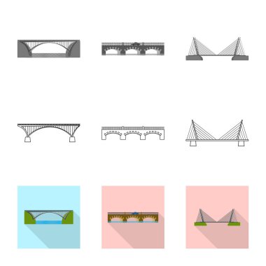 Bağlantı ve tasarım simge vektör Illustration. Bağlantı ve yan vektör simgesini hissenin koleksiyonu.