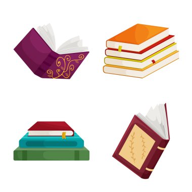 Kütüphane ve kitapçı işareti vektör illüstrasyon. Kütüphane ve edebiyat stok vektör illüstrasyon koleksiyonu.