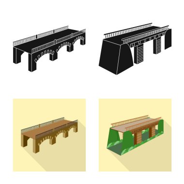 Bağlantı ve tasarım logo vektör Illustration. Bağlantı ve hisse senedi için yan vektör simge kümesi.