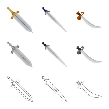 Oyun ve zırh simgesi yalıtılmış nesne. Web için oyun ve bıçak hisse senedi simgesi kümesi.