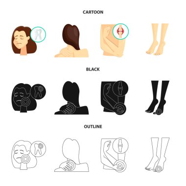 Hastane ve işaret işleme vektör Illustration. Hastane ayarla ve hisse senedi simgesi web için yardım.