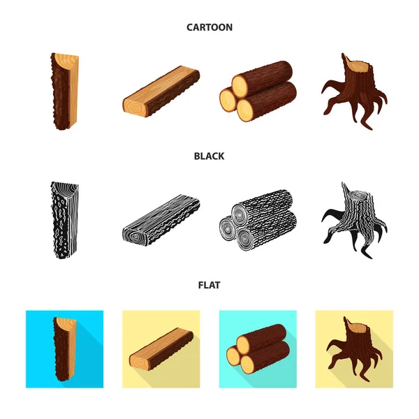 Ilustração vetorial de árvore e logotipo cru. Coleção de árvore e construção vetor ícone para estoque . — Vetor de Stock