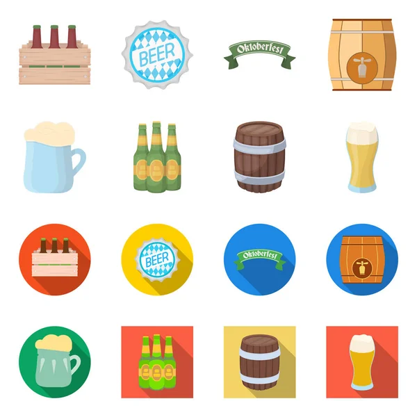 En az vektör çizim ve bira bardağı oturum açın. En az topluluğu ve zanaat stok için simge vektör.