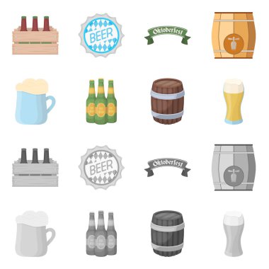 En az izole nesnesini ve bira bardağı simgesi. Hisse senedi için simge vektör kümesi en az ve el sanatları.