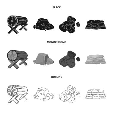 İzole işareti malzeme ve çimento nesne. Web için malzeme ve ev hisse senedi simgesi kümesi.