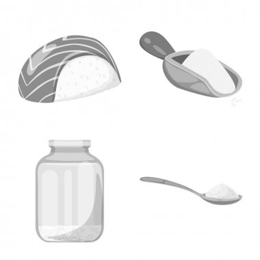 Gıda ve organik sembol izole nesne. Stok için gıda ve tarımsal vektör simgesi kümesi.