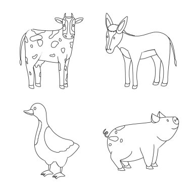 Vektör tasarım ev yapımı ve kırsal işareti. Ev yapımı ve tarım stok vektör çizim seti.