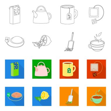 Sağlıklı ve çiçek işareti vektör Illustration. Hisse senedi için sağlıklı ve degrade vektör simge topluluğu.