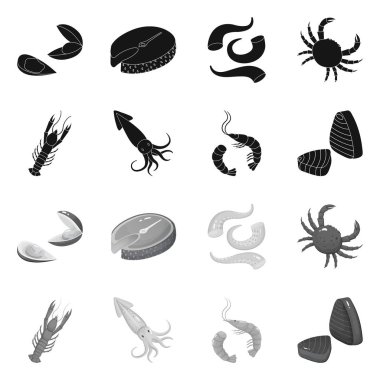 Taze ve restoran simge vektör tasarımı. Taze ve deniz hisse senedi simgesi için web topluluğu.