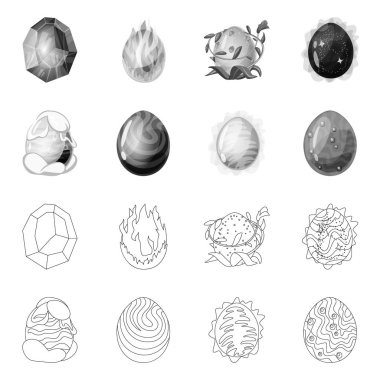 Hayvan ve tarih öncesi logo vektör Illustration. Web için hayvan ve sevimli hisse senedi simgesi kümesi.