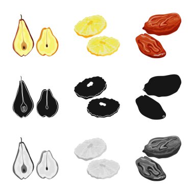 Gıda ve ham logo vektör tasarımı. Gıda topluluğu ve hisse senedi için doğa vektör simgesi.