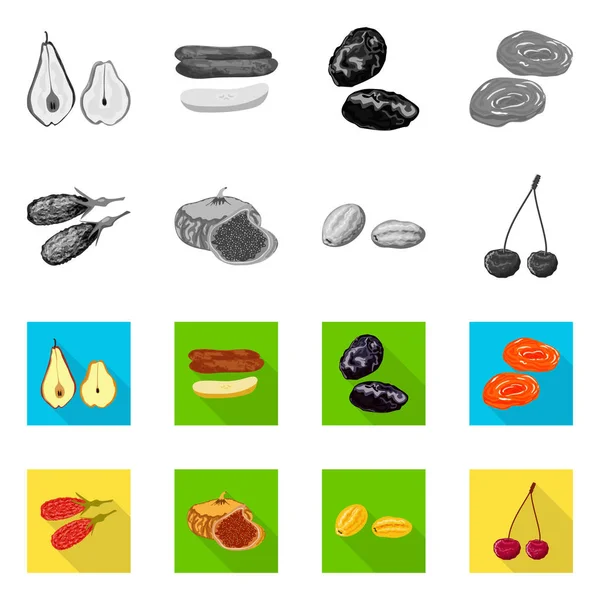 Ilustracja wektorowa żywności i surowego logo. Zbieranie żywności i charakter symbol giełdowy dla sieci web. — Wektor stockowy