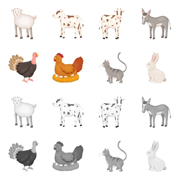 Isolated object of breeding and kitchen icon. Set of breeding and organic stock vector illustration. — Stock Vector