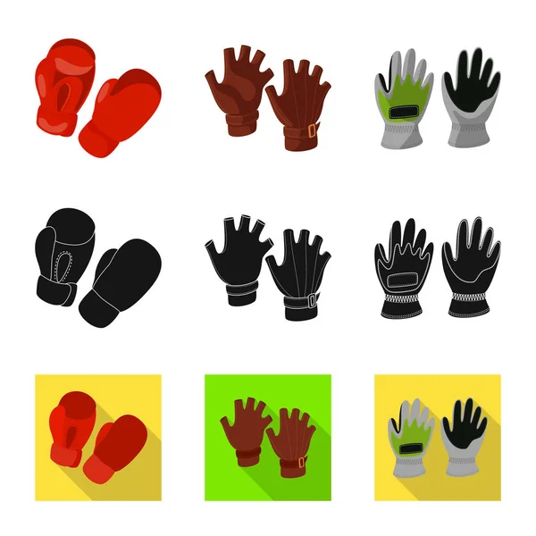 Design vettoriale della silhouette e icona di sicurezza. Set di silhouette e comfort stock illustrazione vettoriale . — Vettoriale Stock
