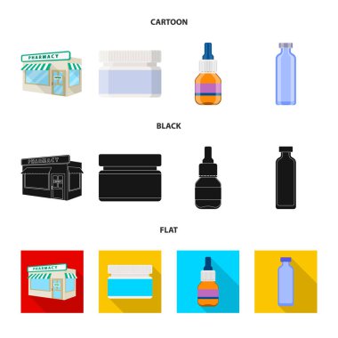 Perakende ve sağlık logo vektör tasarımı. Hisse senedi için perakende ve sağlık vektör simge topluluğu.