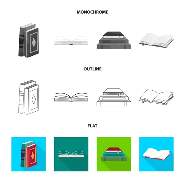 Conception vectorielle de la formation et icône de couverture. Collection de symboles de stock de formation et de librairie pour le web . — Image vectorielle