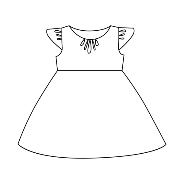 Vector ontwerp van jurk en meisje teken. Set van jurk en prinses Stock vector illustratie. — Stockvector