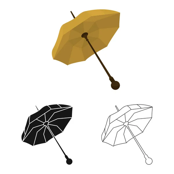 Σχεδιασμός διανυσματικής ομπρέλας και ελατήριο λογότυπου. Σετ ομπρέλα και κλασικό εικονίδιο διάνυσμα για το απόθεμα. — Διανυσματικό Αρχείο