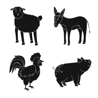 Çiftlik ve organik sembol Vektör illüstrasyon. Çiftlik ve gıda stok vektör illüstrasyon koleksiyonu.