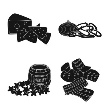 Madde ve organik simge vektör illüstrasyon. Stok için bileşen ve ürün vektör simgesi kümesi.