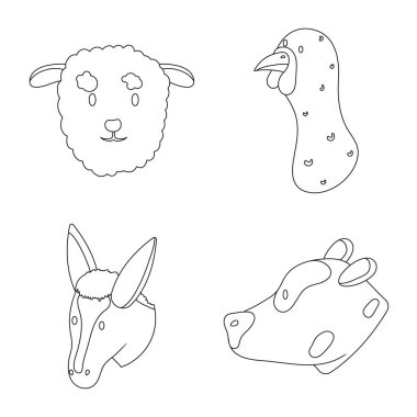 Gıda vektör tasarımı ve ev yapımı logo. Stok için gıda ve homestead vektör simgesi koleksiyonu.