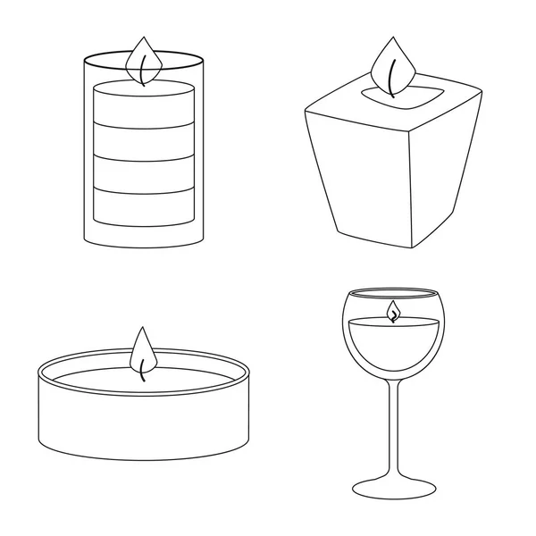 Vectorillustratie van bron- en ceremonie teken. Set van bron en brand voorraad vectorillustratie. — Stockvector