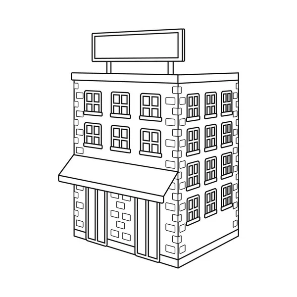Diseño vectorial de casa y logotipo residencial. Colección de casa y ciudad símbolo de stock para la web . — Vector de stock