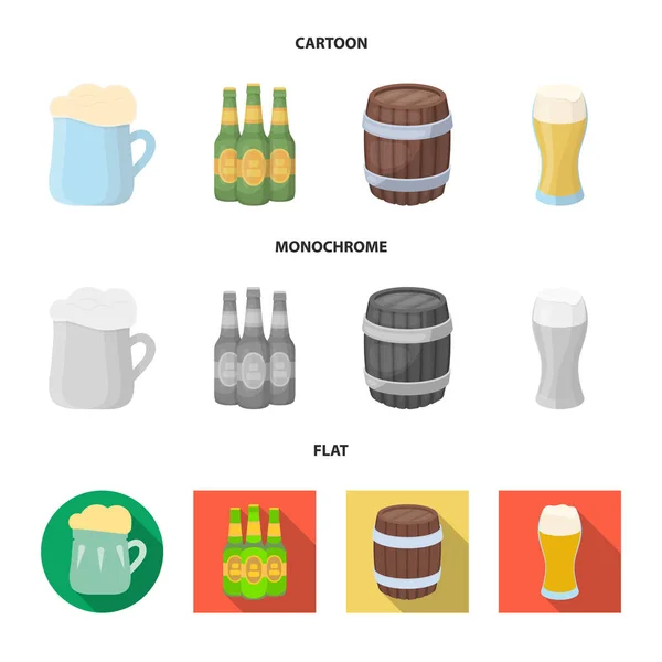 Vektorillustration des minimalen und pint Logos. Sammlung minimaler und handwerklicher Vektor-Illustrationen. — Stockvektor