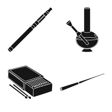 Anti ve alışkanlık logosu vektör illüstrasyon. Stok için anti ve tütün vektör simgesinin toplanması.