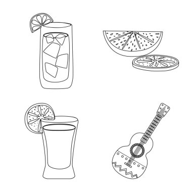 Meksika ve tekila logo vektör tasarımı. Meksika ve fiesta hisse senedi simgesi için web topluluğu.