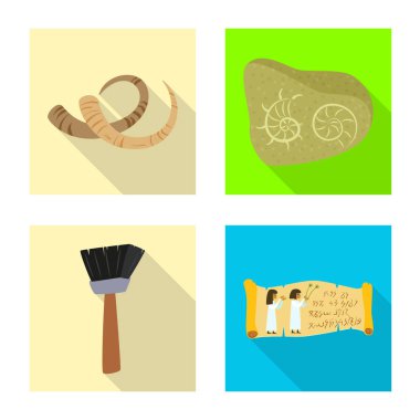 Hikaye ve bileşen sembolü yalıtılmış nesne. Hikaye ve öznitelikleri koleksiyonu stok web simgesi.