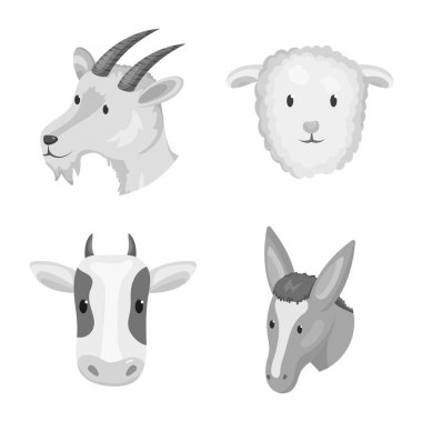 Kırsal ve çiftlik tabelasının izole nesnesi. Kırsal ve ıslah stok vektör illüstrasyon seti.