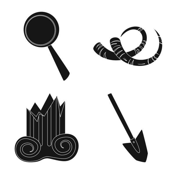 Isolated object of museum and attributes logo. Set of museum and historical stock vector illustration.
