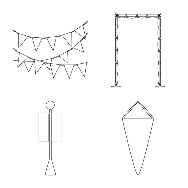 Vektor-Illustration von Leerzeichen und Leinwand-Symbol. Set von Rohlingen und Textilvektorsymbolen für Lager. — Stockvektor