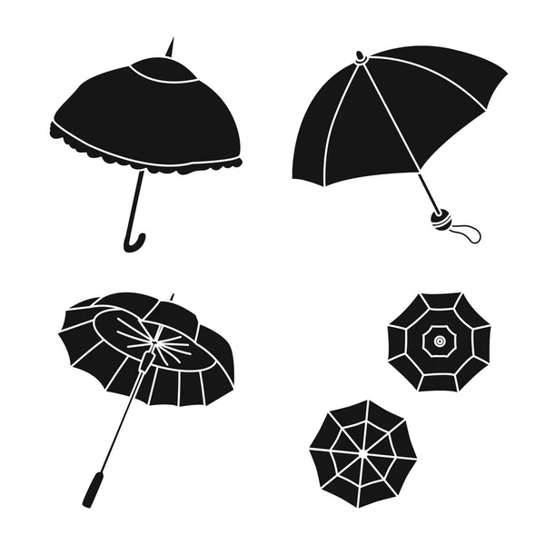 Ізольований об'єкт погоди та дощового логотипу. Збірка символів погоди та дощу для Інтернету . — стоковий вектор