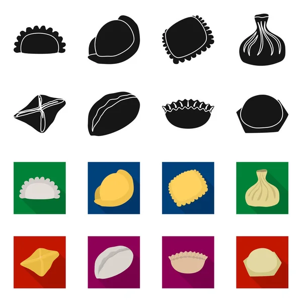 Illustrazione vettoriale dei prodotti e logo di cottura. Set di prodotti e antipasto stock symbol per il web . — Vettoriale Stock