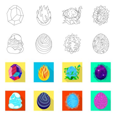 Hayvan ve tarih öncesi simge vektör Illustration. Hayvan ve sevimli hazır vektör çizim seti.