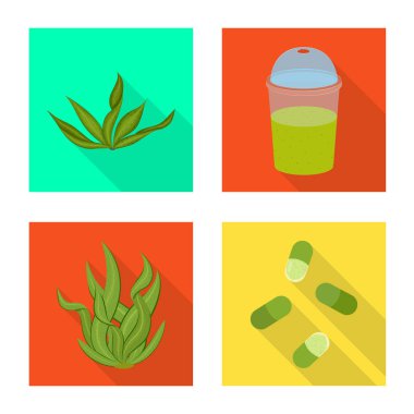 Protein ve deniz sembolü yalıtılmış nesne. Protein ve hisse senedi için doğal vektör ikon koleksiyonu.