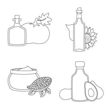 Sağlıklı ve bitkisel işareti izole nesne. Web için sağlıklı ve organik stok sembolü toplama.