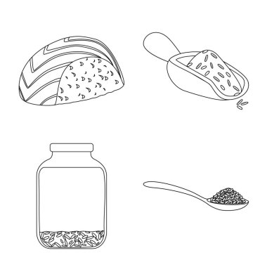 Diyet ve pişirme işareti Vektör illüstrasyon. Diyet ve organik stok vektör illüstrasyon seti.