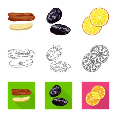 Gıda ve ham sembolü yalıtılmış nesne. Gıda ve doğa hisse senedi simgesi için web topluluğu.