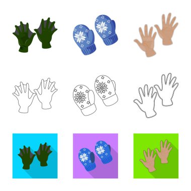 Siluet ve güvenlik işareti vektör Illustration. Hisse senedi için konfor ve siluet vektör simge kümesi.