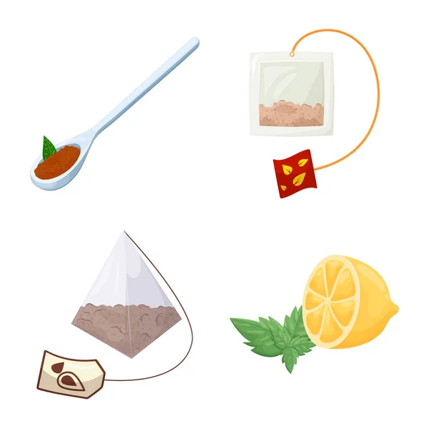 Design vettoriale del cibo e logo naturale. Set di cibo e icona vettoriale nera per magazzino . — Vettoriale Stock