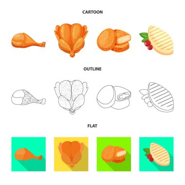 Ürün ve kümes hayvanları işareti vektör tasarımı. Ürün ve tarım hisse senedi vektör çizim topluluğu.