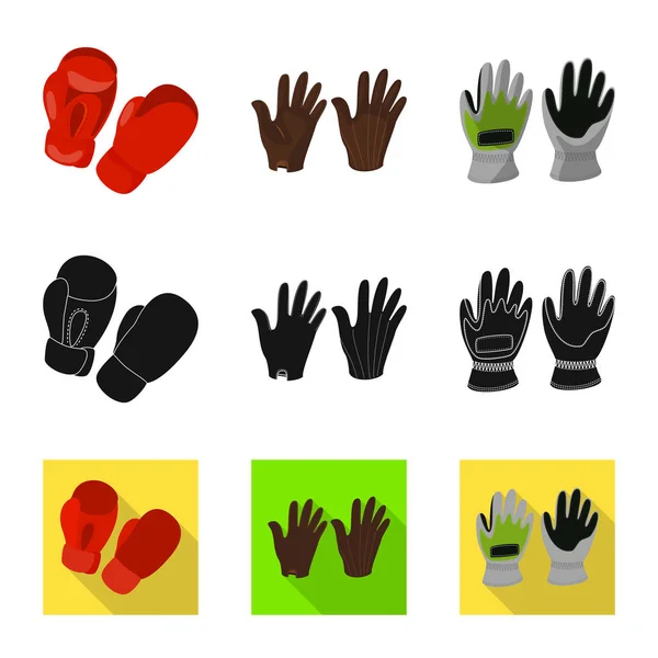 Oggetto isolato di silhouette e segno di sicurezza. Set di silhouette e icona vettoriale comfort per magazzino . — Vettoriale Stock